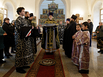 В среду четвертой седмицы Великого поста Преосвященнейший епископ Дионисий совершил Литургию Преждеосвященных Даров в храме Богоявления Господня села Сухой Донец