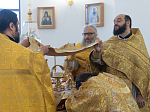 Епископ Дионисий совершил воскресное богослужение в Воскресенском соборном храме Белогорского мужского монастыря