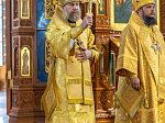 Торжественное соборное богослужение в праздник Собора Воронежских святых было совершено в Благовещенском кафедральном соборе города Воронежа