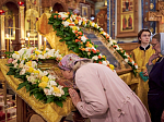 Епископ Россошанский и Острогожский Дионисий сослужил главе Воронежской митрополии за всенощным бдением в канун праздника Собора Воронежских святых
