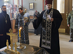 Во вторник 1-й седмицы Великого поста епископ Дионисий молился за утренним богослужением в Свято-Ильинском кафедральном соборе г. Россоши