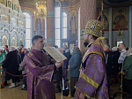 В Неделю Торжества Православия Правящий Архиерей совершил Божественную литургию в Свято-Ильинском кафедральном соборе города Россошь