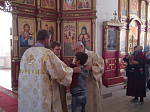 Воскресное богослужение в храме Покрова Божией Матери слободы Шапошниковка