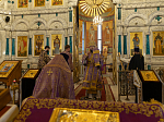 В канун Недели Торжества Православия Преосвященнейший епископ Дионисий совершил всенощное бдение в Ильинском кафедральном соборе