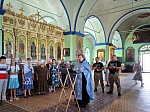 Участники казачьего крестного хода с иконой Божией Матери «Избавительница от бед» (Ташлинская) посетили село Солдатское Острогожского благочиния
