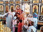 Воспитанники Манинского детского сада помолились за Божественной литургией в храме Великомученика и Победоносца Георгия села Манино