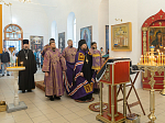 В Неделю вторую Великого поста Преосвященнейший епископ Дионисий совершил Литургию в Покровском храме с. Шапошниковка