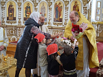 В Свято‑Митрофановском храме села Верхний Мамон прошла Божественная литургия: настоятеля протоиерея Сергия Чибисова поздравили с 60‑летием