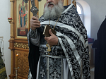 Архипастырь совершил Литургию Преждеосвященных Даров в храме святых мучениц Веры, Надежды, Любови и матери их Софии села Красноселовка Петропавловского района