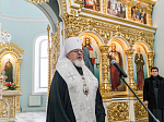 Глава Воронежской митрополии совершил заупокойную литию о почившем настоятеле храмового комплекса во имя святой блаженной Ксении Петербургской протоиерее Феодоре Бажанове