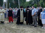 Архипастырь совершил освящение новосооруженных колоколов, куполов и крестов для строящегося храма в селе Лизиновка Россошанского района