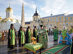 В канун праздника обретения мощей прп. Сергия Радонежского епископ Дионисий сослужил Патриарху Кириллу за всенощным бдением в Троице-Сергиевой лавре