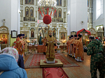 Правящий Архиерей возглавил служение Божественной литургии в храме святых апостолов Петра и Павла районного центра Репьевка