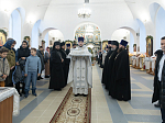 В праздник Собора Пресвятой Богородицы Преосвященнейший епископ Дионисий совершил Литургию в храме иконы Божией Матери «Казанская» города Павловска