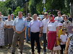 Архипастырь совершил освящение новосооруженных колоколов, куполов и крестов для строящегося храма в селе Лизиновка Россошанского района