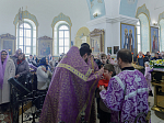 В субботу первой седмицы Великого поста епископ Россошанский и Острогожский Дионисий возглавил богослужение в храме святого мученика Иоанна Воина города Богучара