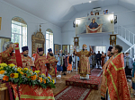 В день памяти сщмч. Евгения Попова епископ Дионисий совершил Божественную литургию в Преображенском храме села Заболотовка в месте служения святого