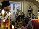 В пятницу 2-й седмицы Великого поста правящий архиерей совершил Литургию Преждеосвященных Даров в Казанском храме с. Гнилое