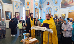 В Свято-Тихоновском соборном храме города Острогожска совершен благодарственный молебен, ознаменовавший окончание работ по росписи храма