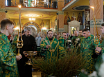 В канун праздника Входа Господня в Иерусалим Архипастырь совершил всенощное бдение в Свято-Ильинском кафедральном соборе города Россоши