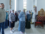 В Неделю 6-ю по Пасхе, о слепом, епископ Дионисий совершил Божественную литургию в Воскресенском соборе Белогорского мужского монастыря