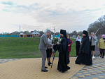 В Великий вторник епископ Дионисий совершил литургию Преждеосвященных Даров в храме Великомученика и Победоносца Георгия, с. Пасеково Кантемировского района