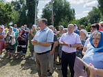 Архипастырь совершил освящение новосооруженных колоколов, куполов и крестов для строящегося храма в селе Лизиновка Россошанского района