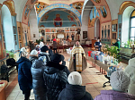 Священник совершил праздничное богослужение и чин Великого освящения воды