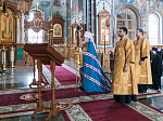 В праздник Собора новомучеников и исповедников Церкви Русской Глава Воронежской митрополии возглавил служение Божественной литургии в Благовещенском кафедральном соборе