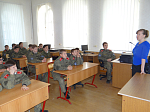 Встреча с юными кадетами-казаками