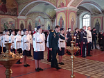В Михайло-Архангельском храме Острогожска состоялась торжественная церемония принятия присяги кадет-пятиклассников 