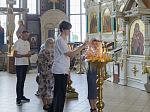 В канун дня памяти святого великомученика и целителя Пантелеимона, в Ильинском кафедральном соборе Россоши совершено всенощное бдение