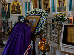 В преддверии престольного праздника Правящий Архиерей совершил всенощное бдение в Свято-Ильинском кафедральном соборе города Россоши
