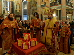 В праздник Светлого Христова Воскресения глава Россошанской епархии возглавил торжественное богослужение в Свято-Ильинском кафедральном соборе г. Россоши
