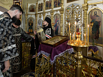 В пятницу 2-й седмицы Великого поста правящий архиерей совершил Литургию Преждеосвященных Даров в Казанском храме с. Гнилое