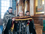 В Великий Пяток Страстной седмицы Глава Воронежской митрополии совершил совершил в Благовещенском кафедральном соборе Великую вечерню с чином изнесения Плащаницы Христа Спасителя