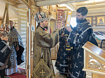 В Великий вторник епископ Дионисий совершил литургию Преждеосвященных Даров в храме Великомученика и Победоносца Георгия, с. Пасеково Кантемировского района