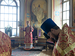 Епископ Россошанский и Острогожский Дионисий совершил Литургию в храме святых апостолов Петра и Павла с. Репьевка