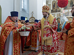 Епископ Россошанский и Острогожский Дионисий совершил Литургию в храме святых апостолов Петра и Павла с. Репьевка