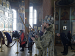 Преосвященнейший епископ Дионисий совершил в Свято-Ильинском кафедральном соборе города Россоши последнюю в этом году Литургию Преждеосвященных Даров