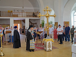 Архипастырь освятил крест для купола храма во имя святителя Митрофана, первого епископа Воронежского, села Верхний Мамон