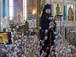 В праздник Входа Господня в Иерусалим глава Россошанской епархии совершил Литургию в Свято-Ильинском кафедральном соборе города Россоши