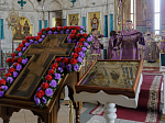 В праздник Воздвижения Креста Господня Правящий Архиерей совершил Литургию в Свято-Ильинском кафедральном соборе города Россоши