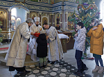 В Крещенский сочельник епископ Россошанский и Острогожский Дионисий совершил Литургию в храме Святой Живоначальной Троицы районного поселка Кантемировка