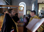 Преосвященнейший Дионисий, епископ Россошанский и Острогожский, совершил всенощное бдение в храме святых апостолов Петра и Павла села Петропавловка