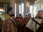 В преддверии престольного праздника Правящий Архиерей совершил всенощное бдение в Свято-Ильинском кафедральном соборе города Россоши