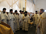 Соборное богослужение в Тихоновском  храме Острогожска в престольный праздник