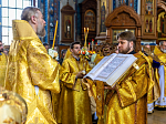 Торжественное соборное богослужение в праздник Собора Воронежских святых было совершено в Благовещенском кафедральном соборе города Воронежа