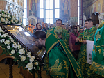 В канун праздника Входа Господня в Иерусалим Архипастырь совершил всенощное бдение в Свято-Ильинском кафедральном соборе города Россоши