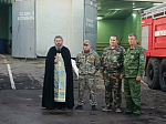 В пожарной части села Сергеевка Подгоренского района совершен молебен с участием личного состава части